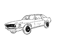 Driving Ford Mustang Sticker