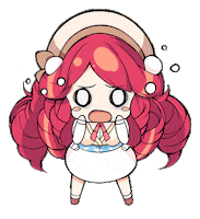 anime scared manga chibi panic Sticker