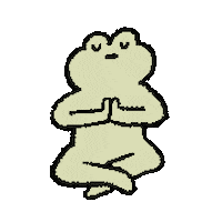 Frog Meditation Sticker
