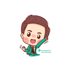 HypernetTechnologies cute girl hello internet Sticker