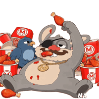 Hungry Fast Food Sticker