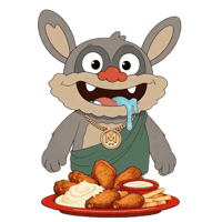 Hungry Fast Food Sticker