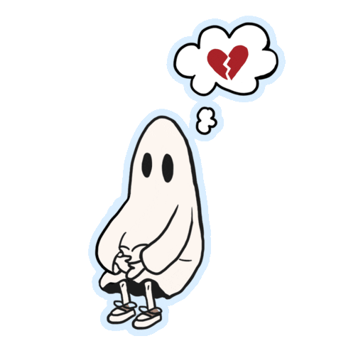 beacarri giphyupload love sad ghost Sticker