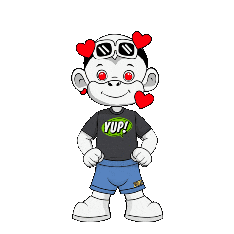 Affirmation White Monkey Sticker by Zhot