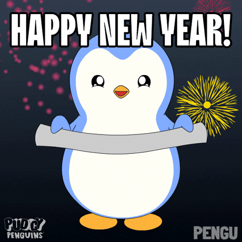 Happy New Year Celebration GIF by Pudgy Penguins