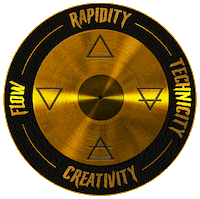 Gold Spinning Sticker by SKRTCHNRDS