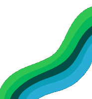 Blue Green Waves Sticker