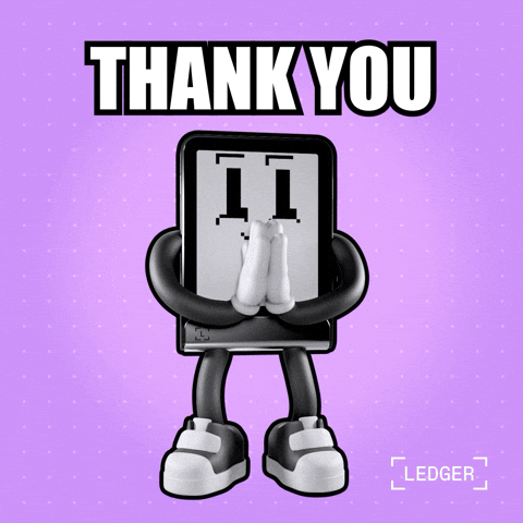 Give Thanks Thank You GIF by Ledger