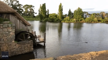 Woman is One Happy Little Elf at First Glimpse of Hobbiton