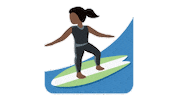 Woman Surf Sticker by EmojiVid