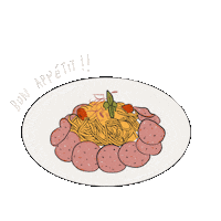 Bon Appetit Eating Sticker by El Mercado Bangkok