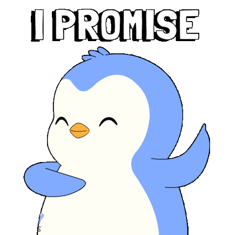 I Promise Trust Me Sticker by Pudgy Penguins