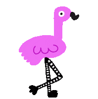 pink bird Sticker by Jelene