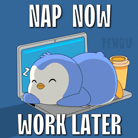 Tired Sleep GIF by Pudgy Penguins