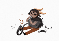Marie_lou music dragon instrument cornet GIF