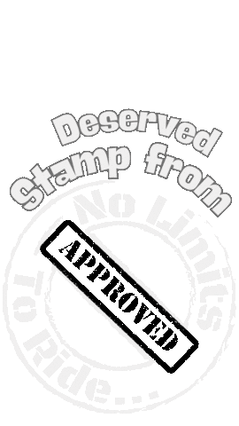 NoLimitstoRide giphyupload stamp carimbo deserved Sticker