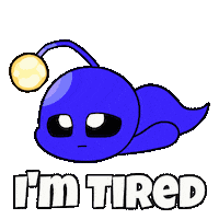 Tired Good Night Sticker by Christophers Genie