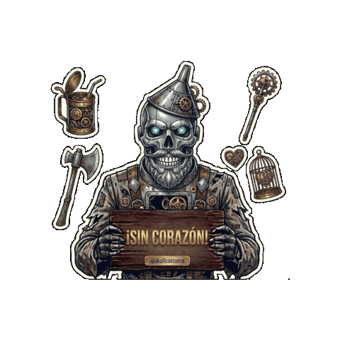 Tin Man Halloween Sticker