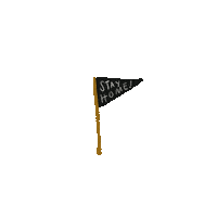 papertoothtiger flag stay home pennant felt Sticker