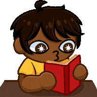 Nixtunz book reading oc originalcharacter Sticker