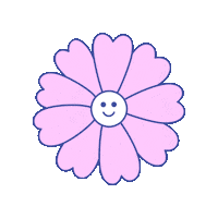 Flower Power Smile Sticker by Hu is Hungry