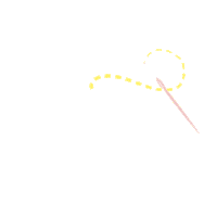 Sewing Pinkyellow Sticker by StudioJepson