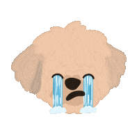 Sad Dog Sticker by Ann of Facedit
