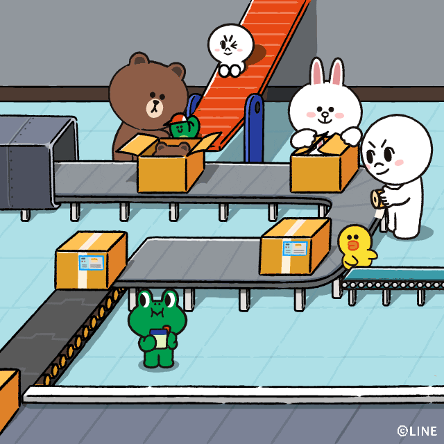 Work Moon GIF by LINE FRIENDS