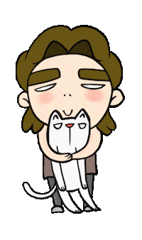 Cat Hug Sticker by ShiGai