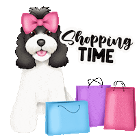 Cavoodle Shopping Time Sticker by zoopeez