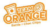 Team Orange Choc Chip Sticker by Shake Out