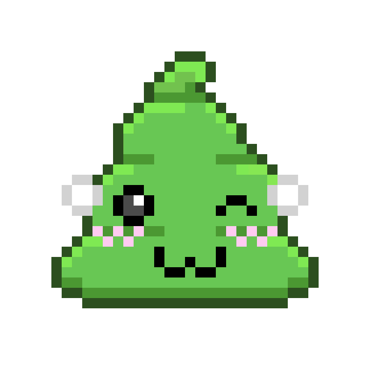 Pixel Shitting Sticker by Poopies.io