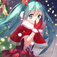 Katgyuhoney hatsune miku christmas hatsune miku navidad miku navidad hatsune miku merry christmas GIF