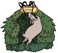 vixen wreath Sticker