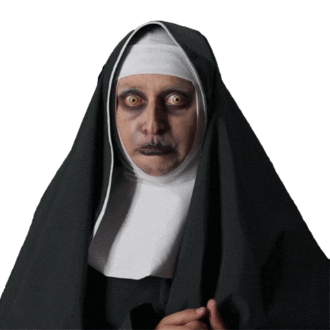 The Nun Halloween Sticker by enchufetv