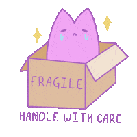 Sad Handle With Care Sticker