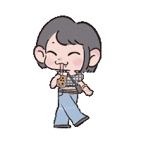 LienShihPing bubble tea bonny pearl milk tea meibobonny Sticker