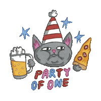 Cat Party Sticker