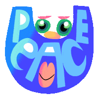 Peace And Love Sticker by jon hanlan