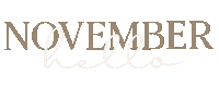 November Hello Sticker