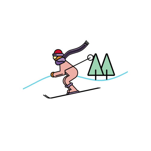Skiing Skier Sticker by Sydney, Australia