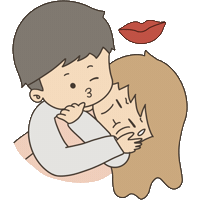Couple Kiss Sticker