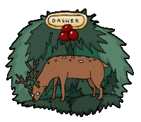 red fruits dancing Sticker