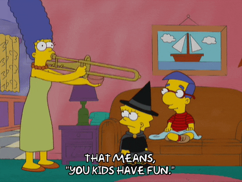 marge simpson trumpet GIF