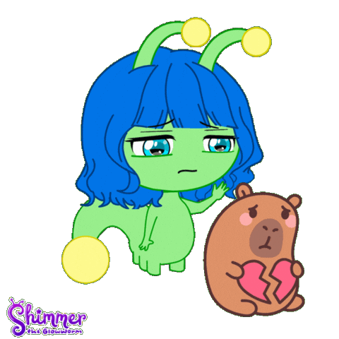 Sad Mental Health Sticker by ShimmertheGlowworm