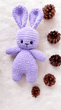 Lemella kids bunny handmade teddy GIF