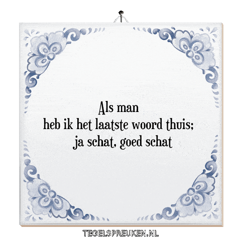 Troost Grijns Sticker by Tegelspreuken.nl