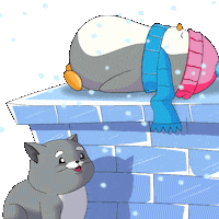 Cat Snow Sticker by Pudgy Penguins