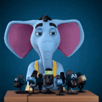 Interview Elephant GIF by Saynine.ai