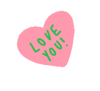 Love You Heart Sticker by Poppy Deyes